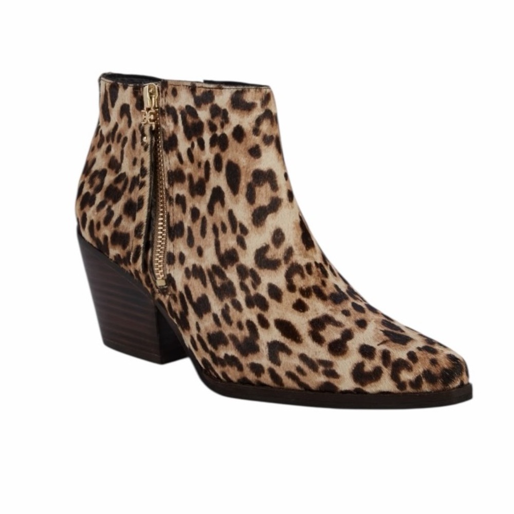 SAM EDELMAN WALDEN CHEETAH CALF HAIR BOOTIE SIZE 9.5